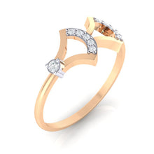 Load image into Gallery viewer, 18Kt rose gold real diamond ring by diamtrendz
