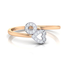 Load image into Gallery viewer, 18Kt rose gold heart diamond ring by diamtrendz
