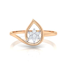 Load image into Gallery viewer, 18Kt rose gold pear diamond ring by diamtrendz
