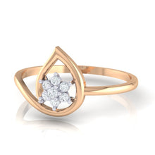 Load image into Gallery viewer, 18Kt rose gold pear diamond ring by diamtrendz
