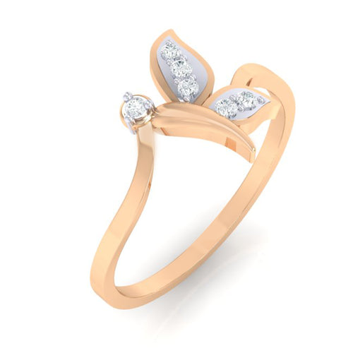 18Kt rose gold real diamond ring by diamtrendz