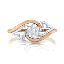 Load image into Gallery viewer, 18Kt rose gold Floral diamond ring by diamtrendz
