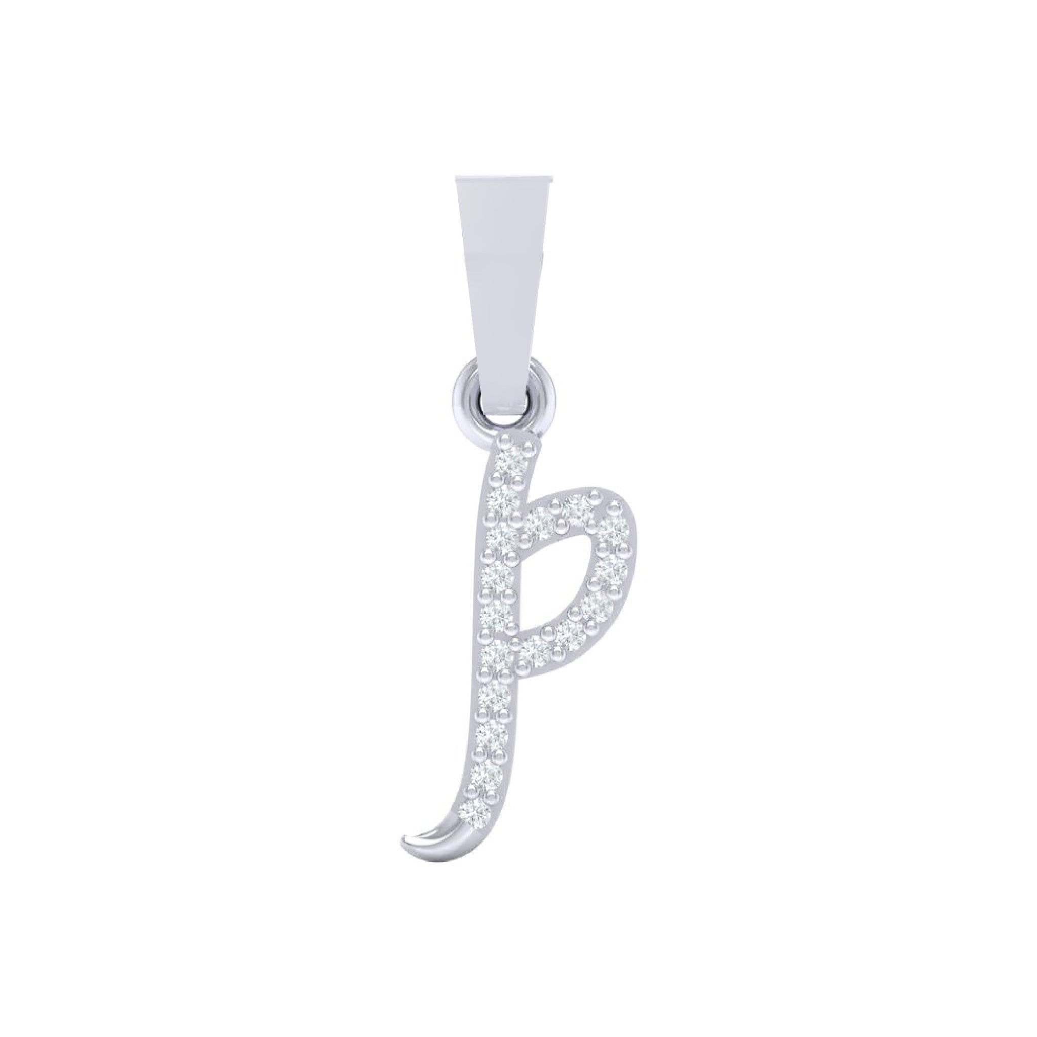 Letter p shop diamond necklace