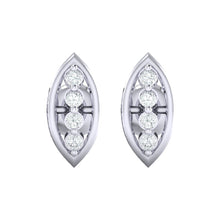 Load image into Gallery viewer, 18Kt white gold real diamond earring by diamtrendz
