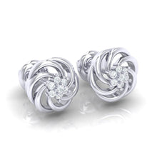 Load image into Gallery viewer, 18Kt white gold real diamond earring 10(1) by diamtrendz
