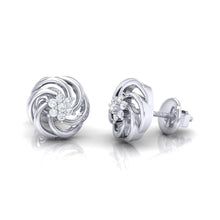 Load image into Gallery viewer, 18Kt white gold real diamond earring 10(3) by diamtrendz
