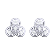Load image into Gallery viewer, 18Kt white gold real diamond earring by diamtrendz

