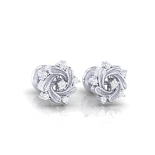 Load image into Gallery viewer, 18Kt white gold real diamond earring 11(1) by diamtrendz
