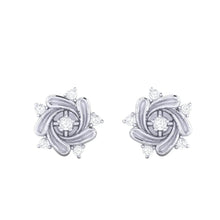 Load image into Gallery viewer, 18Kt white gold real diamond earring 11(2) by diamtrendz
