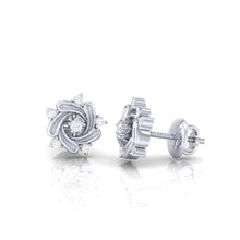 Load image into Gallery viewer, 18Kt white gold real diamond earring 11(3) by diamtrendz
