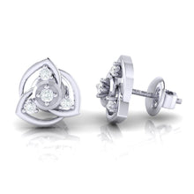 Load image into Gallery viewer, 18Kt white gold real diamond earring by diamtrendz
