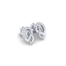 Load image into Gallery viewer, 18Kt white gold real diamond earring 12(1) by diamtrendz
