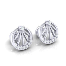 Load image into Gallery viewer, 18Kt white gold real diamond earring 13(1) by diamtrendz

