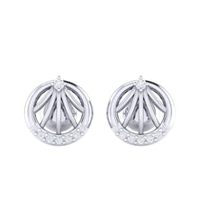 Load image into Gallery viewer, 18Kt white gold real diamond earring 13(2) by diamtrendz
