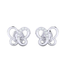 Load image into Gallery viewer, 18Kt white gold real diamond earring 14(2) by diamtrendz
