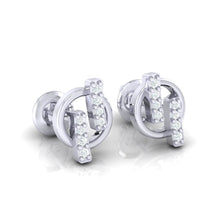 Load image into Gallery viewer, 18Kt white gold real diamond earring 15(1) by diamtrendz
