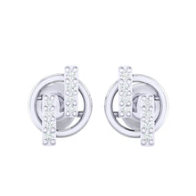 Load image into Gallery viewer, 18Kt white gold real diamond earring 15(2) by diamtrendz
