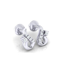 Load image into Gallery viewer, 18Kt white gold real diamond earring 16(1) by diamtrendz
