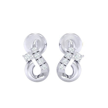 Load image into Gallery viewer, 18Kt white gold real diamond earring 16(2) by diamtrendz
