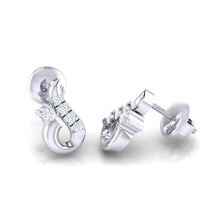 Load image into Gallery viewer, 18Kt white gold real diamond earring 16(3) by diamtrendz
