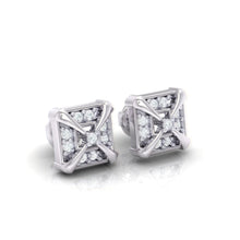 Load image into Gallery viewer, 18Kt white gold real diamond earring 17(1) by diamtrendz
