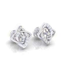 Load image into Gallery viewer, 18Kt white gold real diamond earring 19(1) by diamtrendz
