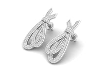 Load image into Gallery viewer, 18Kt white gold real diamond earring 1(2) by diamtrendz
