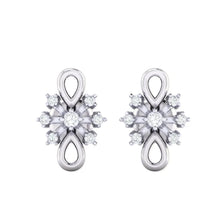 Load image into Gallery viewer, 18Kt white gold real diamond earring 20(2) by diamtrendz
