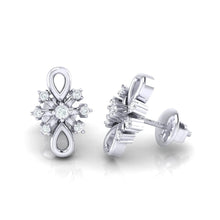 Load image into Gallery viewer, 18Kt white gold real diamond earring 20(3) by diamtrendz

