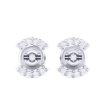 Load image into Gallery viewer, 18Kt white gold real diamond earring 21(2) by diamtrendz
