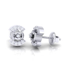 Load image into Gallery viewer, 18Kt white gold real diamond earring 21(3) by diamtrendz
