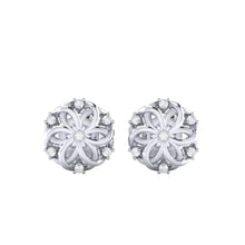 Load image into Gallery viewer, 18Kt white gold real diamond earring 22(2) by diamtrendz
