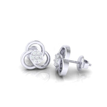 Load image into Gallery viewer, 18Kt white gold real diamond earring 23(3) by diamtrendz
