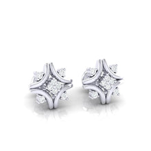Load image into Gallery viewer, 18Kt white gold real diamond earring 24(1) by diamtrendz
