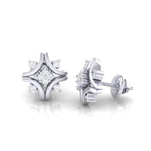 Load image into Gallery viewer, 18Kt white gold real diamond earring 24(3) by diamtrendz
