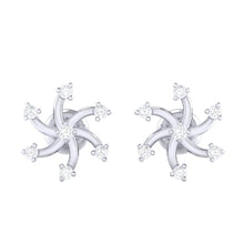 Load image into Gallery viewer, 18Kt white gold real diamond earring 25(2) by diamtrendz
