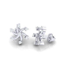 Load image into Gallery viewer, 18Kt white gold real diamond earring 25(3) by diamtrendz
