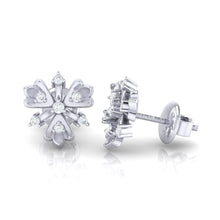 Load image into Gallery viewer, 18Kt white gold real diamond earring 26(3) by diamtrendz
