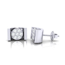 Load image into Gallery viewer, 18Kt white gold real diamond earring 28(3) by diamtrendz
