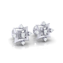Load image into Gallery viewer, 18Kt white gold real diamond earring 29(1) by diamtrendz
