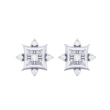 Load image into Gallery viewer, 18Kt white gold real diamond earring 29(2) by diamtrendz
