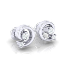 Load image into Gallery viewer, 18Kt white gold real diamond earring 30(1) by diamtrendz
