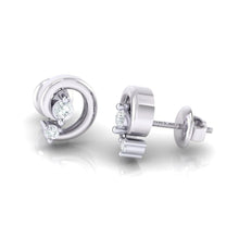 Load image into Gallery viewer, 18Kt white gold real diamond earring 30(3) by diamtrendz

