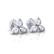 Load image into Gallery viewer, 18Kt white gold real diamond earring 31(1) by diamtrendz
