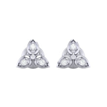 Load image into Gallery viewer, 18Kt white gold real diamond earring 31(2) by diamtrendz
