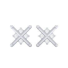 Load image into Gallery viewer, 18Kt white gold real diamond earring 32(2) by diamtrendz
