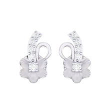 Load image into Gallery viewer, 18Kt white gold real diamond earring 33(2) by diamtrendz

