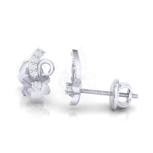 Load image into Gallery viewer, 18Kt white gold real diamond earring 33(3) by diamtrendz
