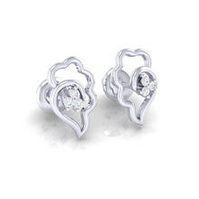 Load image into Gallery viewer, 18Kt white gold real diamond earring 34(1) by diamtrendz
