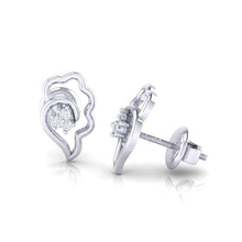 Load image into Gallery viewer, 18Kt white gold real diamond earring 34(3) by diamtrendz
